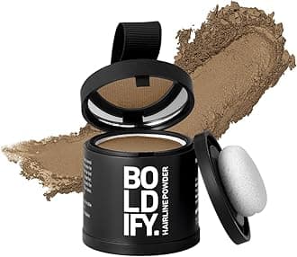 BOLDIFY Hairline Powder (LARGE, 10g) - Root Touch Up Hair Color for Gray Coverage - Bald Spot Concealing Hair Powder for Women & Men - 24-Hour Stain-Proof - Dark Blonde