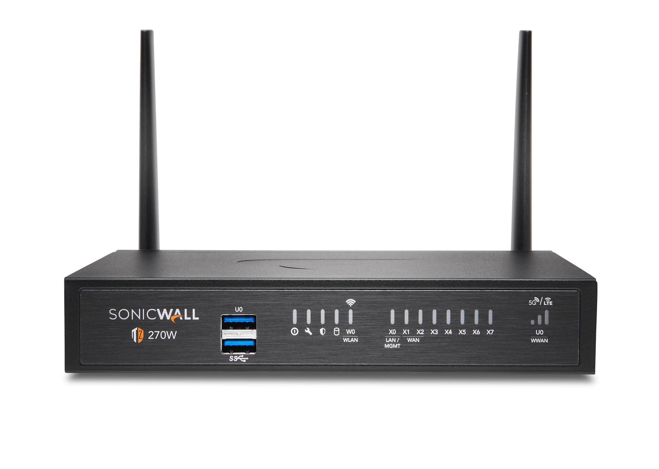 SonicWall TZ270W Wireless Gen7 Firewall | SMB Wi-Fi Security Appliance with 2 Gbps Firewall Speed, Integrated Wireless Radios, Threat Protection, and Cloud Management (02-SSC-2823)