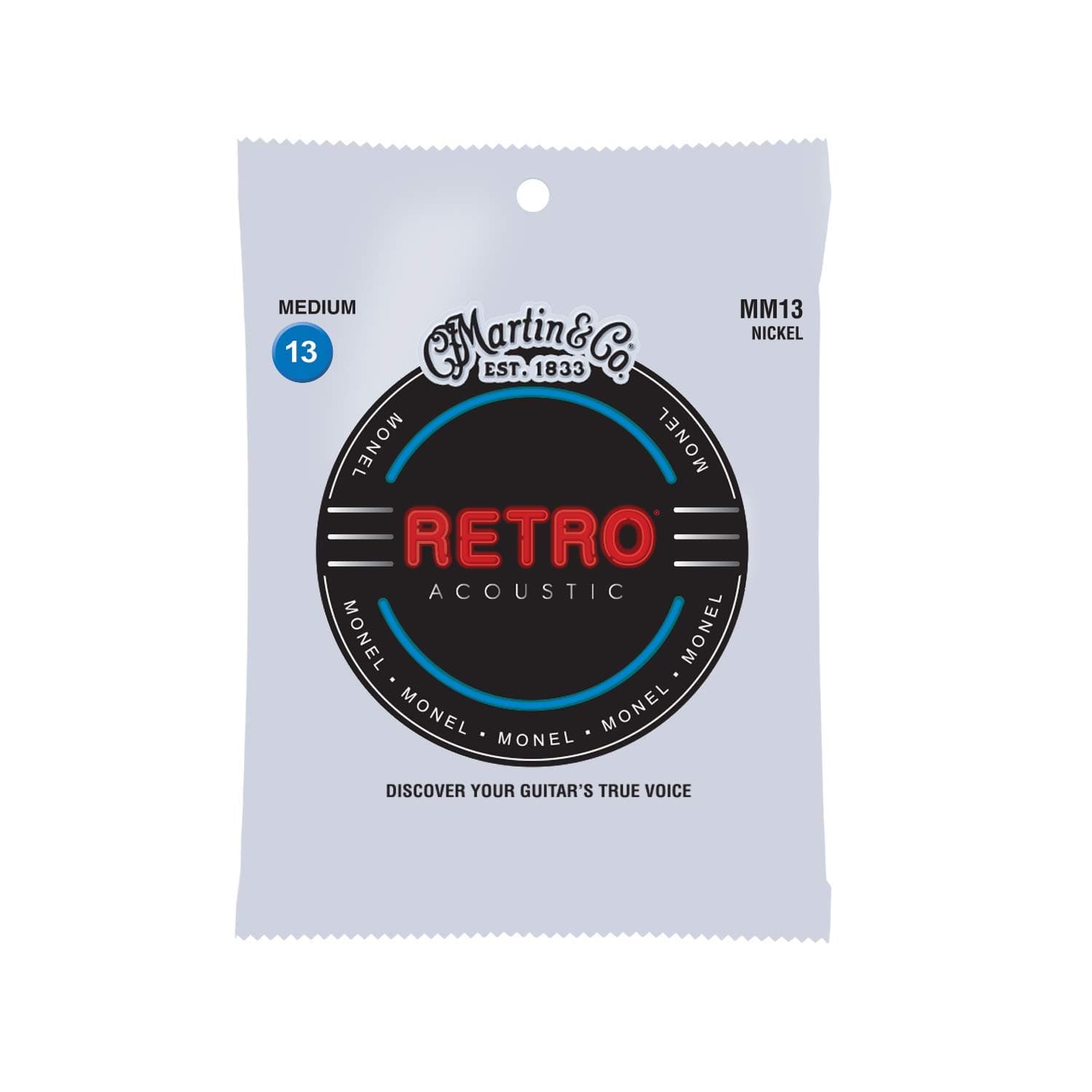 Retro Acoustic MM13 Medium-Gauge Guitar Strings, Monel Nickel