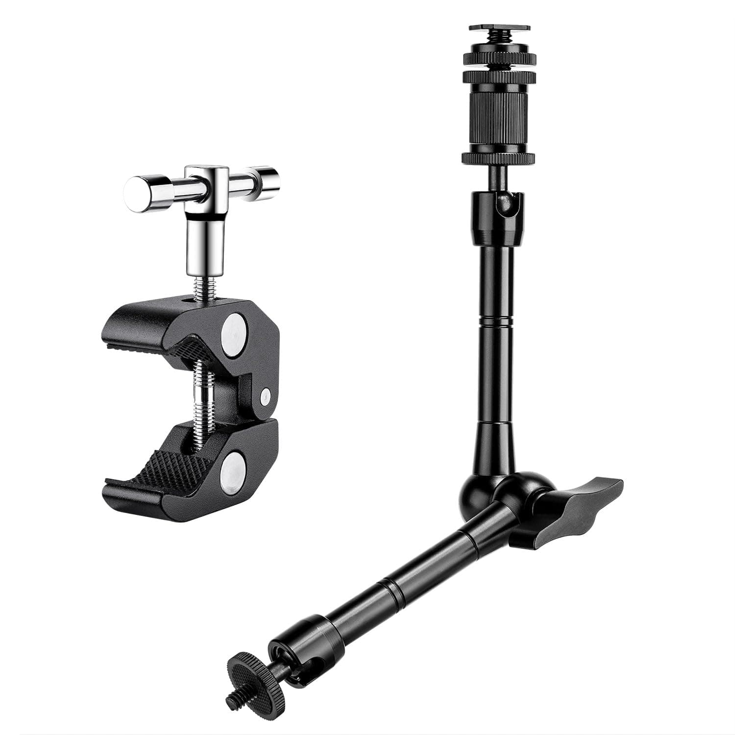 11 inch Articulating Magic Arm + Super Clamp for DSLR Rig Camera to LCD Monito, LED Video Light