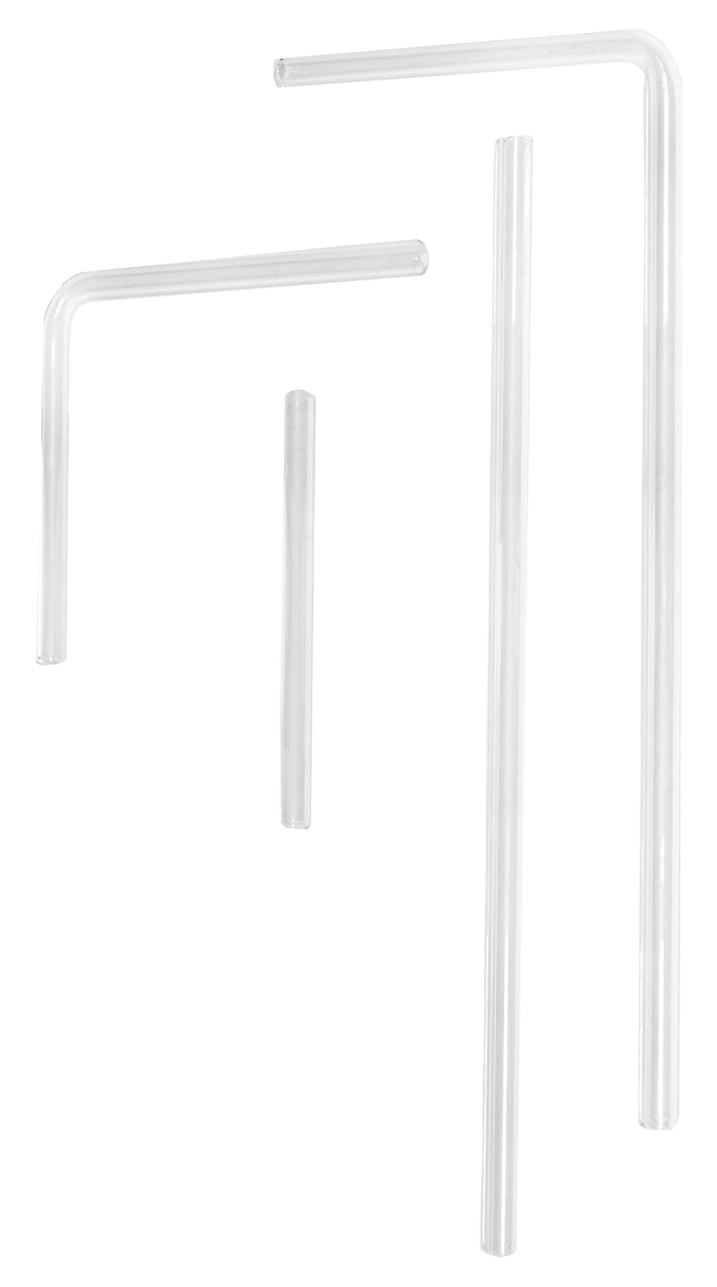 EISCO 4 Piece Glass Delivery Tube Set - Variably Shaped - Borosilicate 3.3 Glass