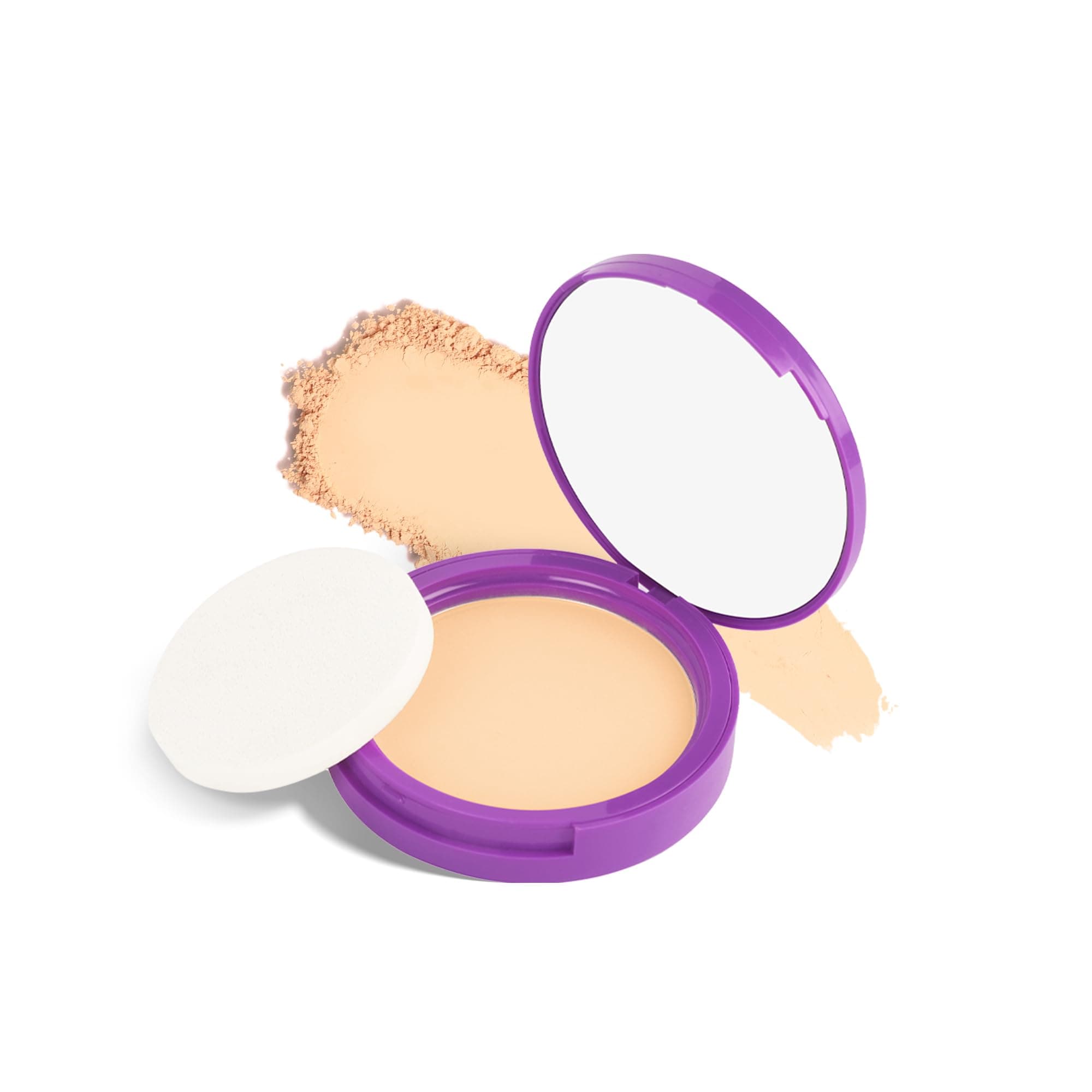 SUGAR POP Longwear Compact with Castor Oil & Vitamin E | PressedSetting Powder with UV Protection | Matte & Long Lasting | 9gm - 05 Nude
