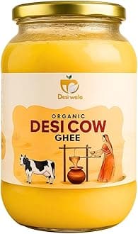 DesiWala | Organic Desi Cow Ghee, Pure Traditional Bilona Method, No Preservatives, Pure Ghee (100ML)