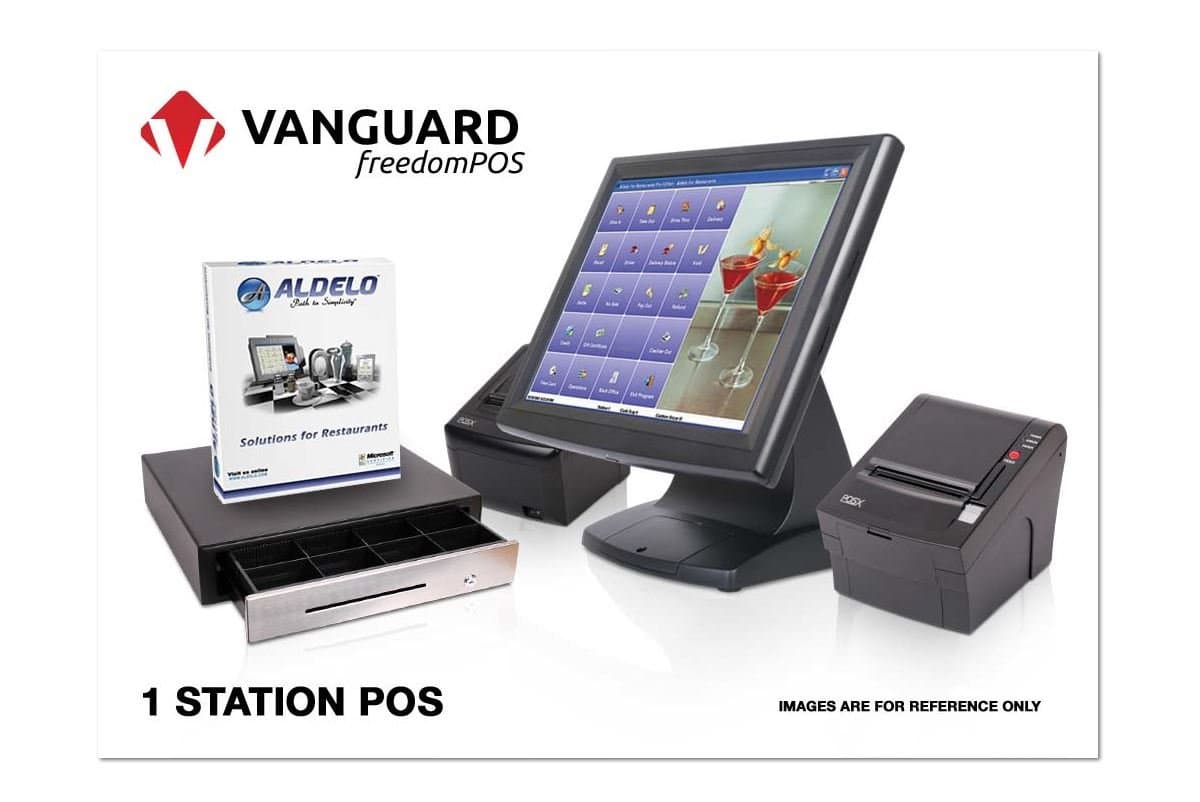 Aldelo Pro Restaurant POS Complete All-In-One 1 Station w/Printer and Cash Drawer
