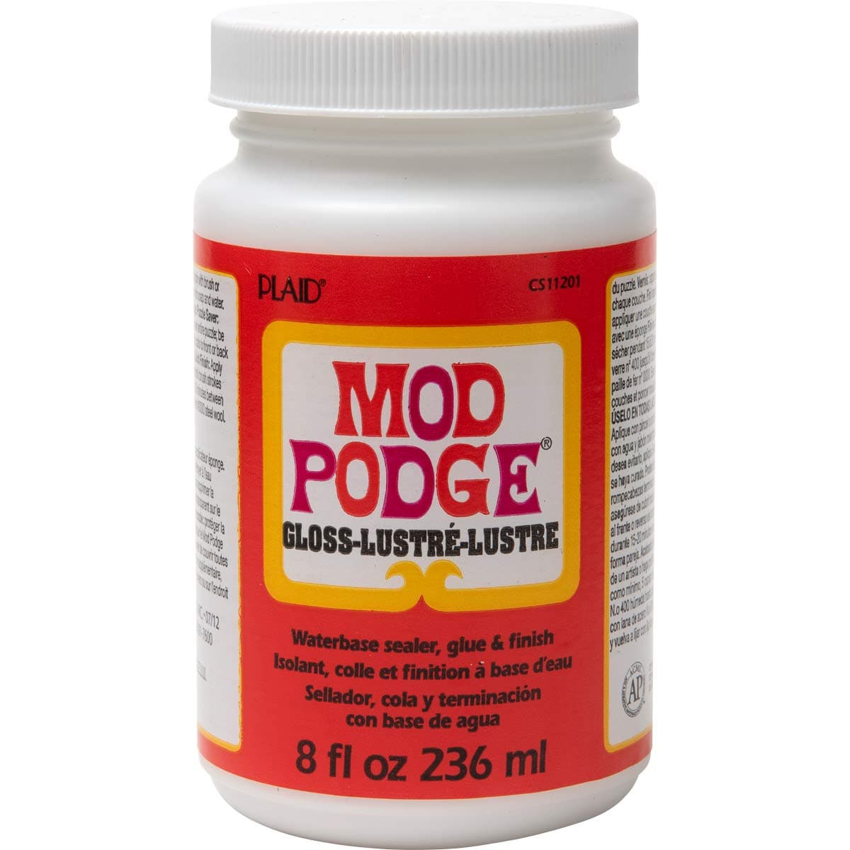 Mod Podge CS11201 8 oz Waterbase Sealer, Glue and Finish, Gloss, White