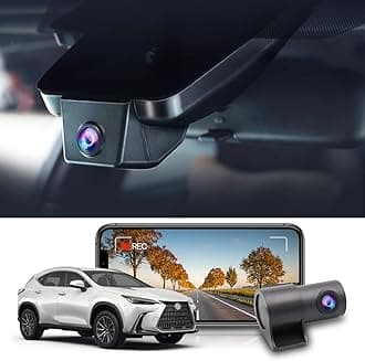 Fitcamx Front 4K+Rear 1080P Dash Cam for 2023 2024 Lexus RX350 RX350h RX500h Premium Luxury F Sport (Gen5/AL30), Integrated OEM Look, Dual HD Video, WiFi&APP, Loop Recording, G-Sensor, 128GB Card