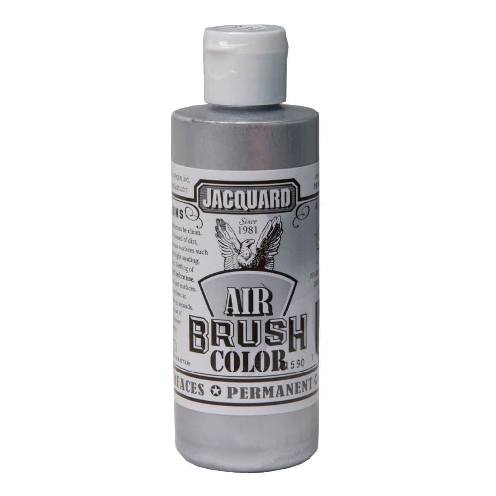 Jacquard Metallic Airbrush Color, 4 oz., Metallic Silver