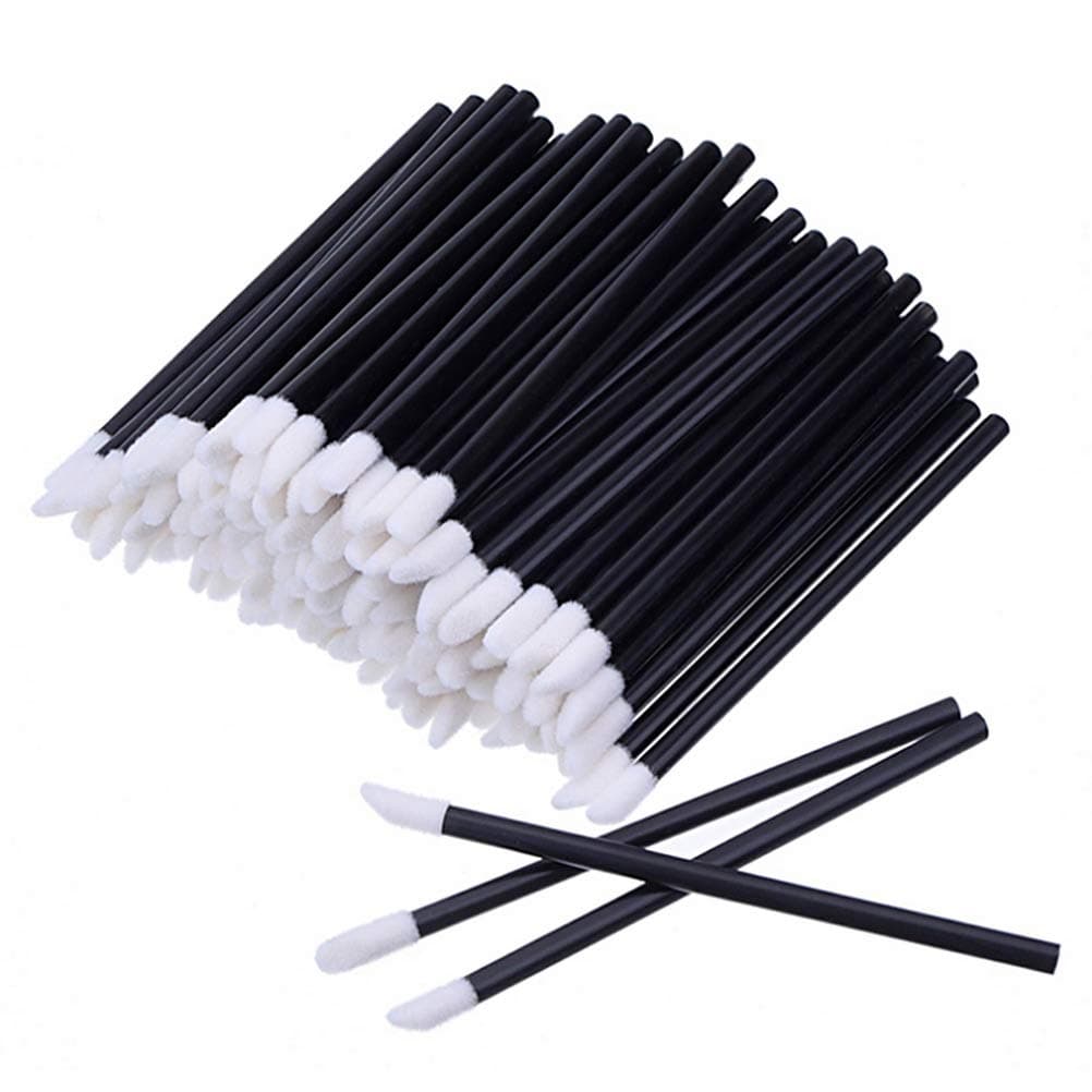 Lip Brushes, 200Pcs Black Lip Brushes Make Up Brush Lipstick Lip Gloss Wands Applicator Tool Makeup Beauty Tool Kits