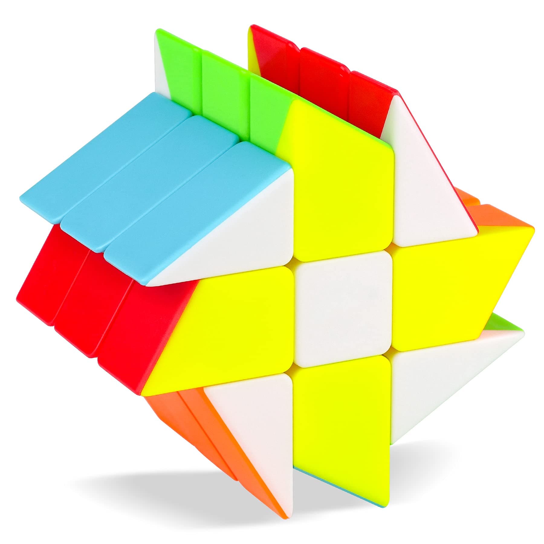Magic Cube Fenghuolun 3x3 Smooth Brain Teasers Educational Toy Speed 3D Puzzle Cube for Kids Boys Girls Adults (Color)
