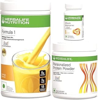 Herbalife Nutrition F 1 Mango F 3 Protein Powder and Afresh Ginger