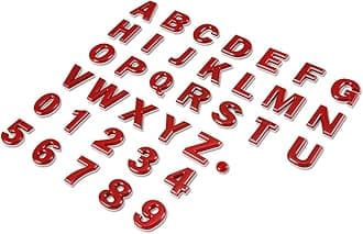 Auto DynastyMetal Emblem Decal Logo Trim Badge Text Red Letter G - Not a Set