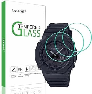 (3 Pack) Designed for Casio G-shock GA-B2100 / Casio G-shock GA-2100 Screen Protector Tempered Glass, Anti Scratch, Bubble Free