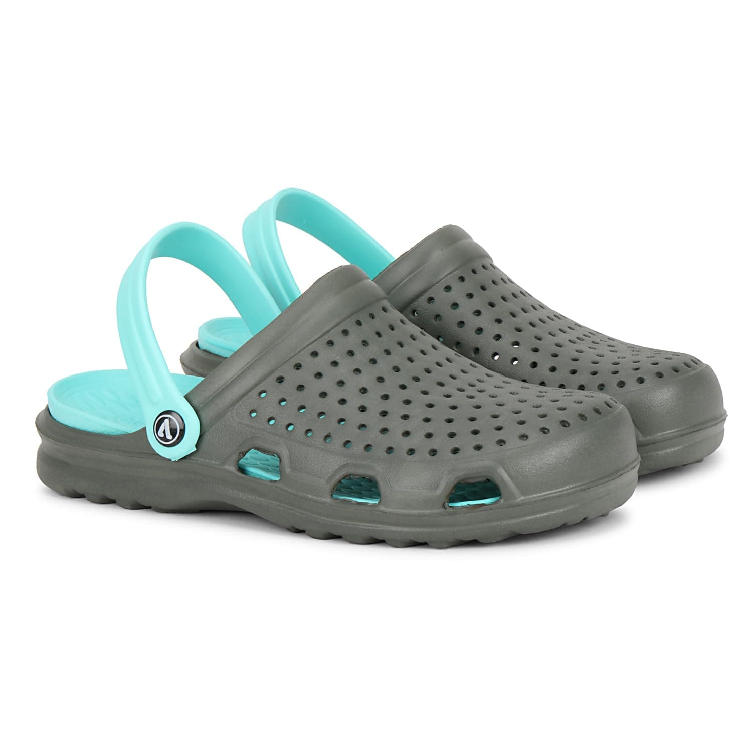 Aqualite | Anti Skid| Lightweight Clogs for Men (Navy Blue & Sky Blue, 43)