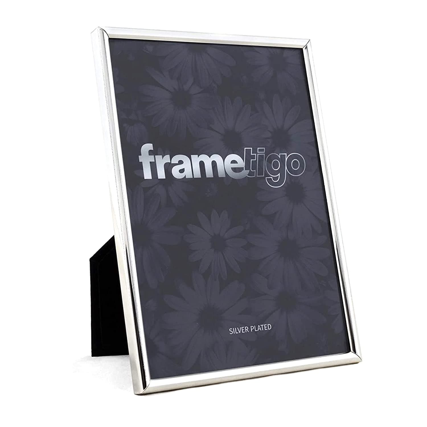 Frametigo Silver Plated Thin Edge Photo Frame - Fits Photo Size 8"x10" (20x25cm)