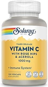 SOLARAY Vitamin C 2-Stage Timed-Release 1000mg. 100 Vegetarian Capsules