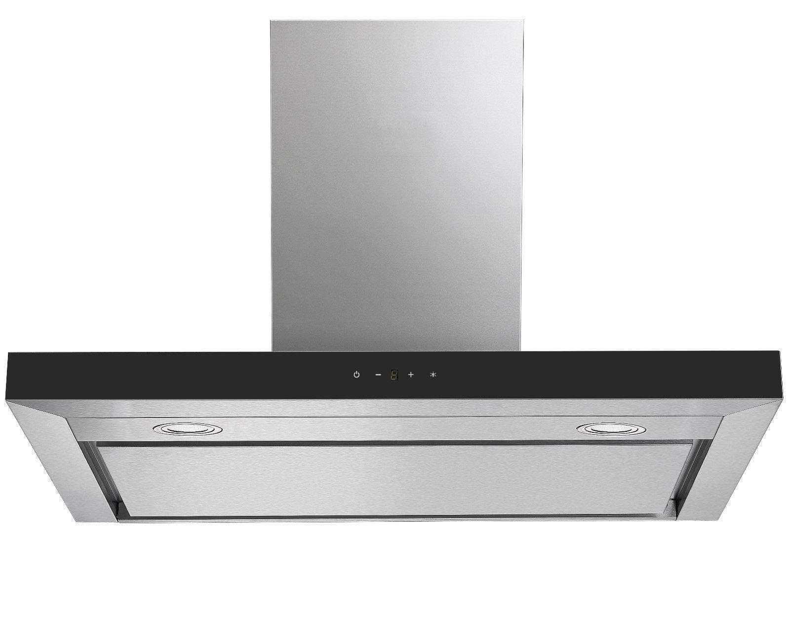 MILLAR KH901V-S 90 cm Stainless Steel/Black Kitchen Extractor Hood + Ducting Kit