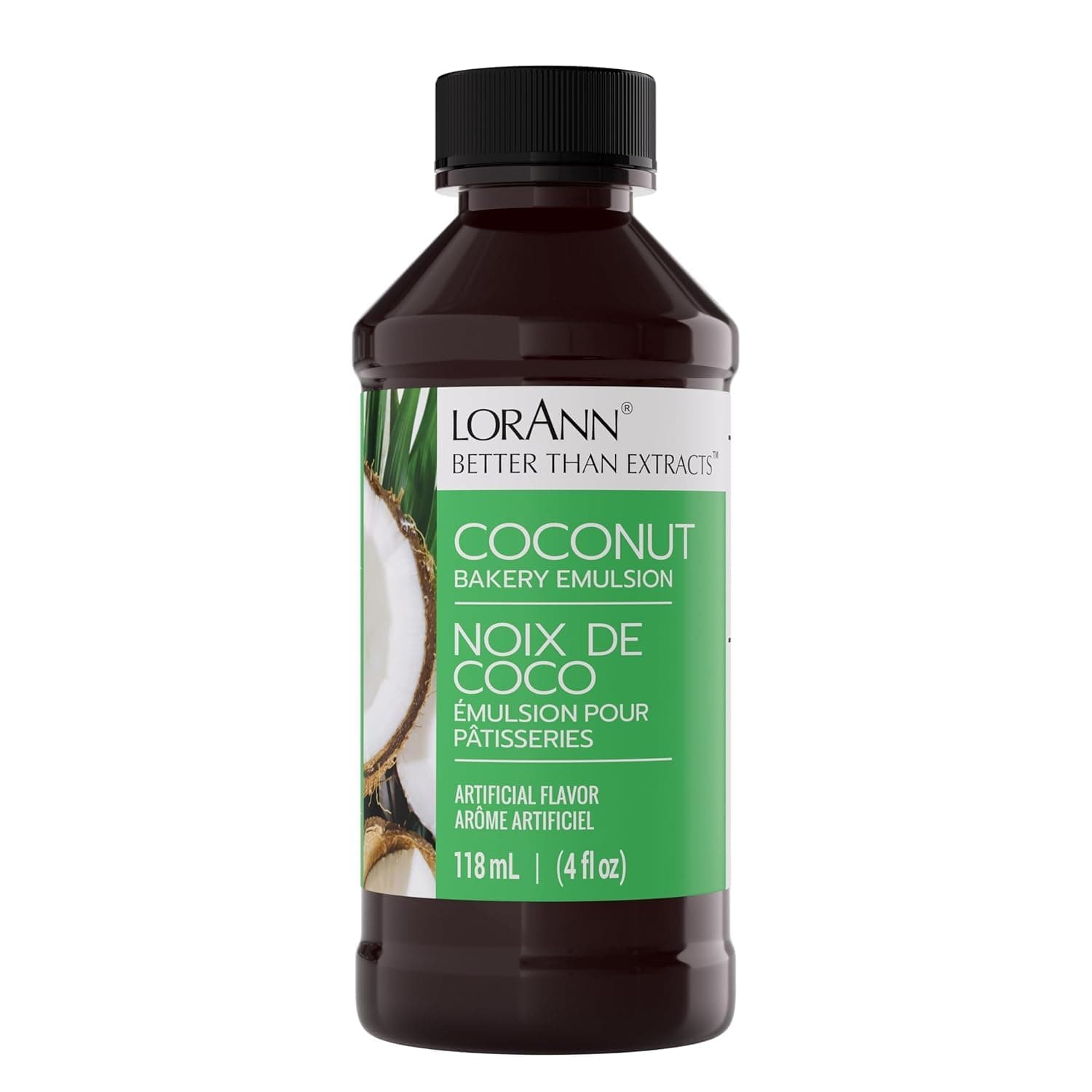 Coconut Bakery Emulsion: True Essence, Ideal for Boosting Fruit Tones in Cakes, Cookies & Desserts, Gluten-Free, Keto-Friendly, Extract Substitute Essential for Your Kitchen, 4 Oz