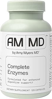 Amy Myers MD Complete Enzymes - Digestion Supplement for Gut Health Support - Digestive Enzyme Blend for Immune System Health - Aids Against Stomach Issues - 120 Capsules (60 Servings)