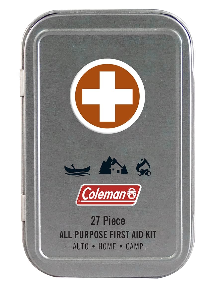 Coleman All Purpose Mini First Aid Kit Tin, smallest travel first aid tin kit