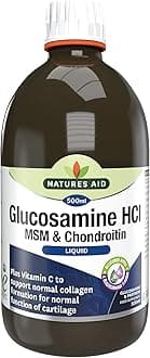 Glucosamine, MSM and Chondroitin Liquid, with Vitamin C, Apple and Blackcurrant Flavour, 500 ml