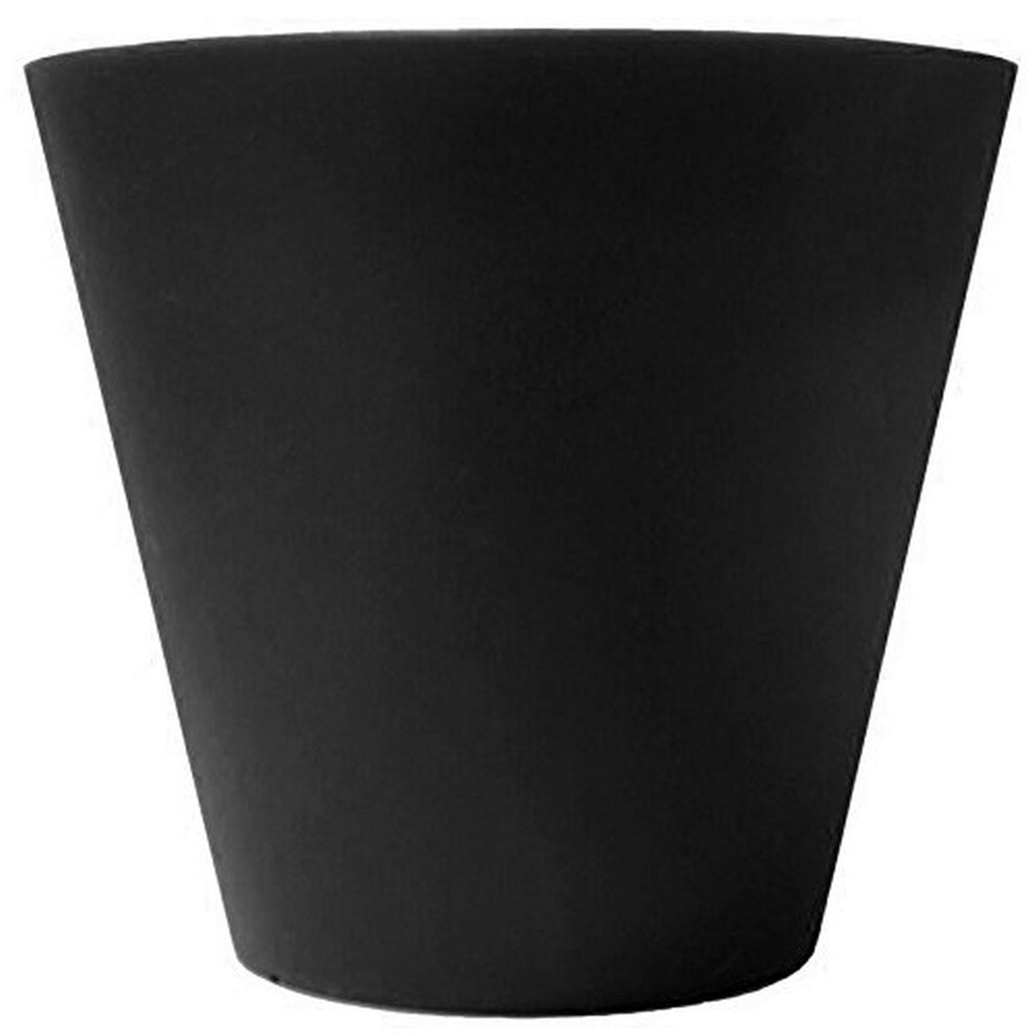 Tusco CR24BK Cosmopolitan Round Planter, 24", Black