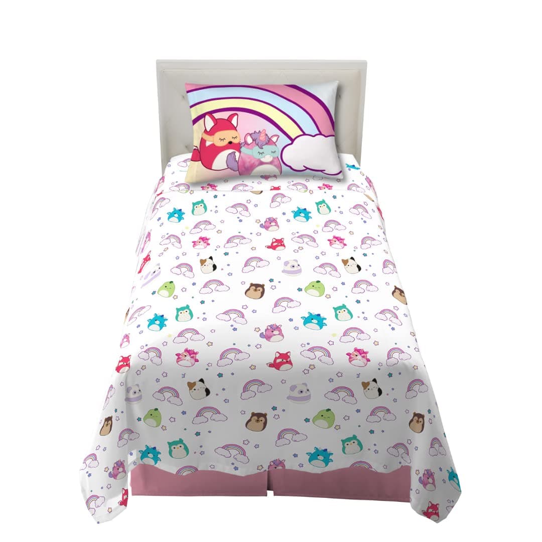 Squishmallows Bedding Super Soft Microfiber Sheet Set, Twin, by Franco