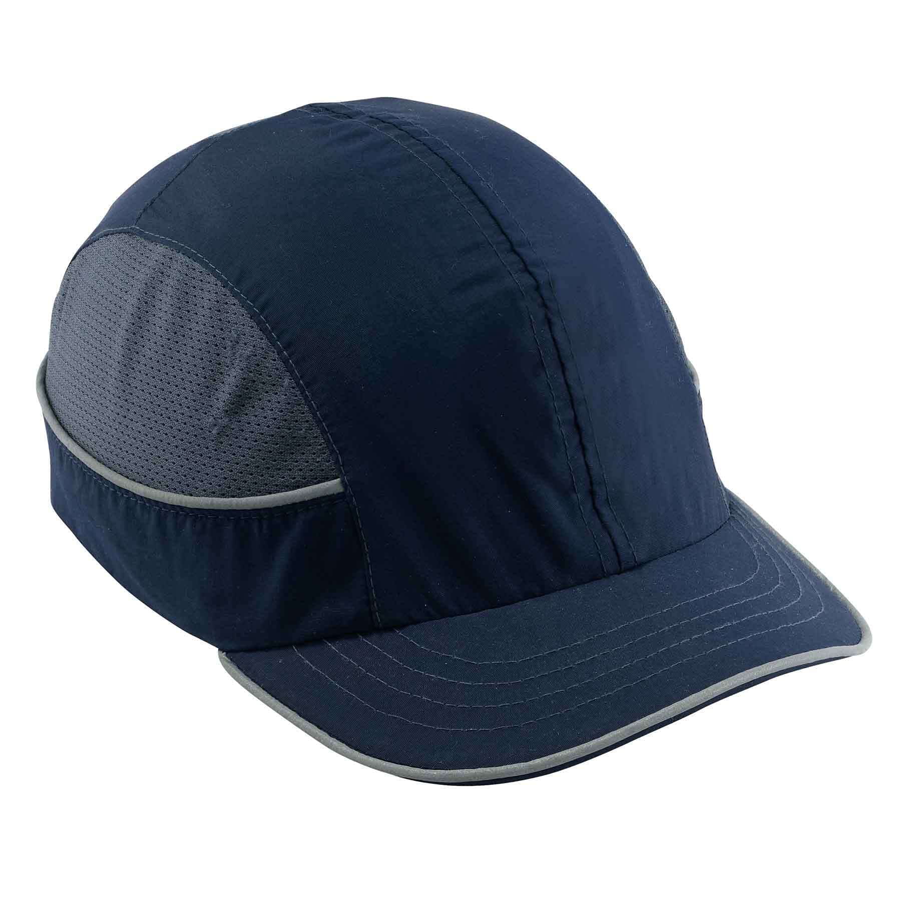 Ergodyne Safety Bump Cap, Baseball Hat Style, Comfortable Head Protection, Short Brim, Skullerz 8950, Navy