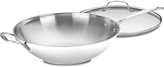 14-Inch Stir-Fry Pan, Helper Handle and Glass Cover, Chef's Classic Stainless Steel, 726-38H