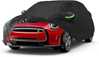 Car Cover for Mini Cooper 2002-2023, Waterproof All Weather for Automobiles, Windproof Snowproof Rain Hail Sun UV Protection Full Outdoor Indoor Exterior Car Covers, Black