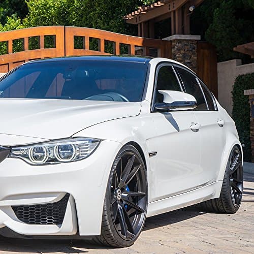 19" HRE Wheels FF04 Flow Form Tarmac Black Concave Rims Only Set Of 4 Includes Vibe Motorsports License Plate Frames Fits Mercedes Benz W205 C250 C300 C350