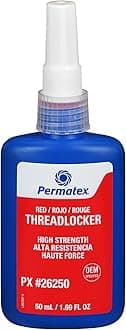 PERMATEX PERMANENT STRENGTH THREADLOCKER RED NET.50ML