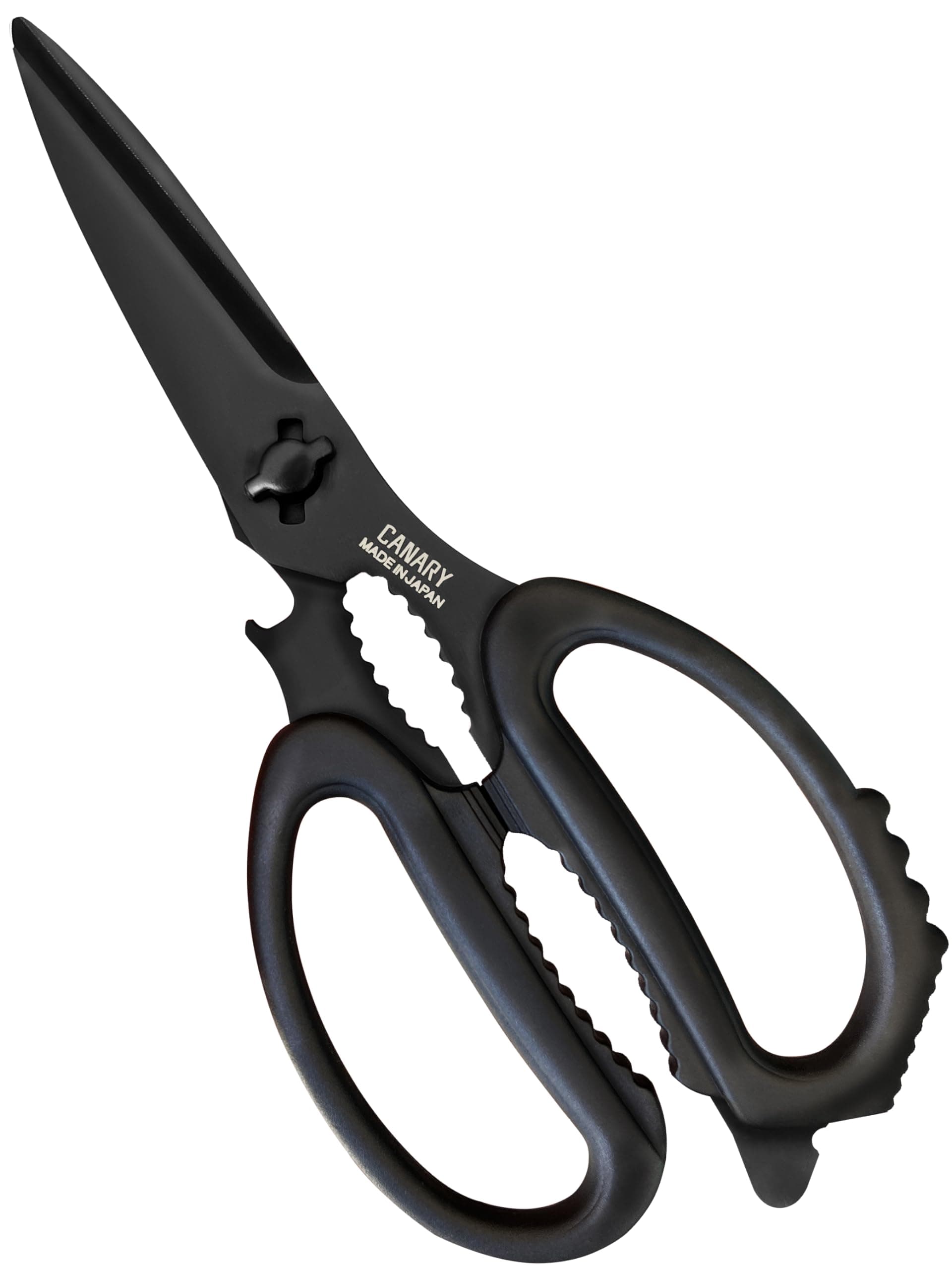 Japanese Kitchen Scissors All Purpose Heavy Duty 8.2" Matte Black, Made in JAPAN, Dishwasher Safe Come Apart Blade, Multipurpose Kitchen Shears, Sharp Serrated Japanese Stainless Steel Blade