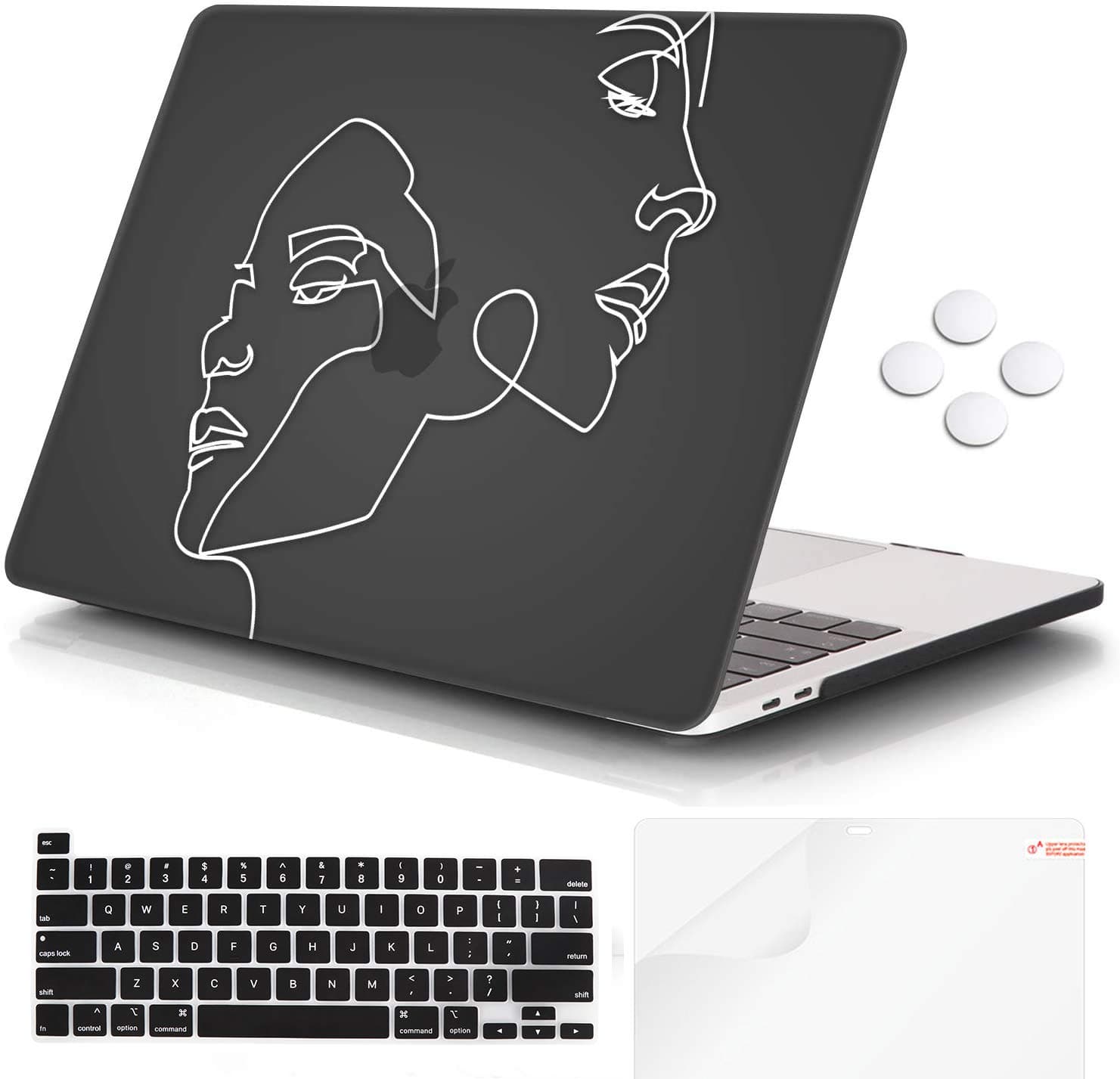 iCasso Case Compatiable with MacBook Pro 16 Inch 2019 Release A2141,Slim Protective Cover with Keyboard Cover & Screen Protector for Newest Mac Pro 16'' with Touch Bar&Touch ID - Face