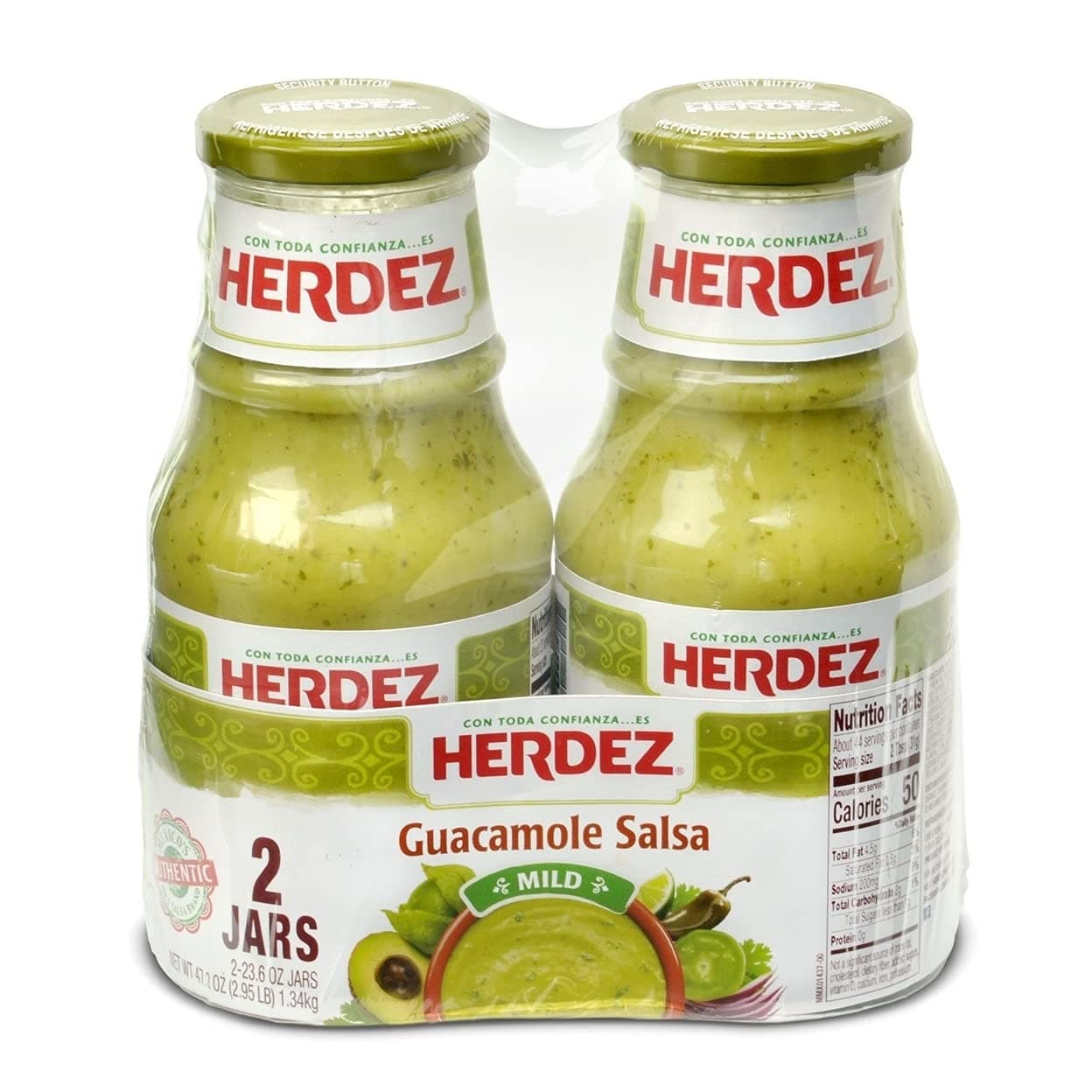 Herdez Guacamole Salsa, Mild (23.6 oz, 2 ct.)