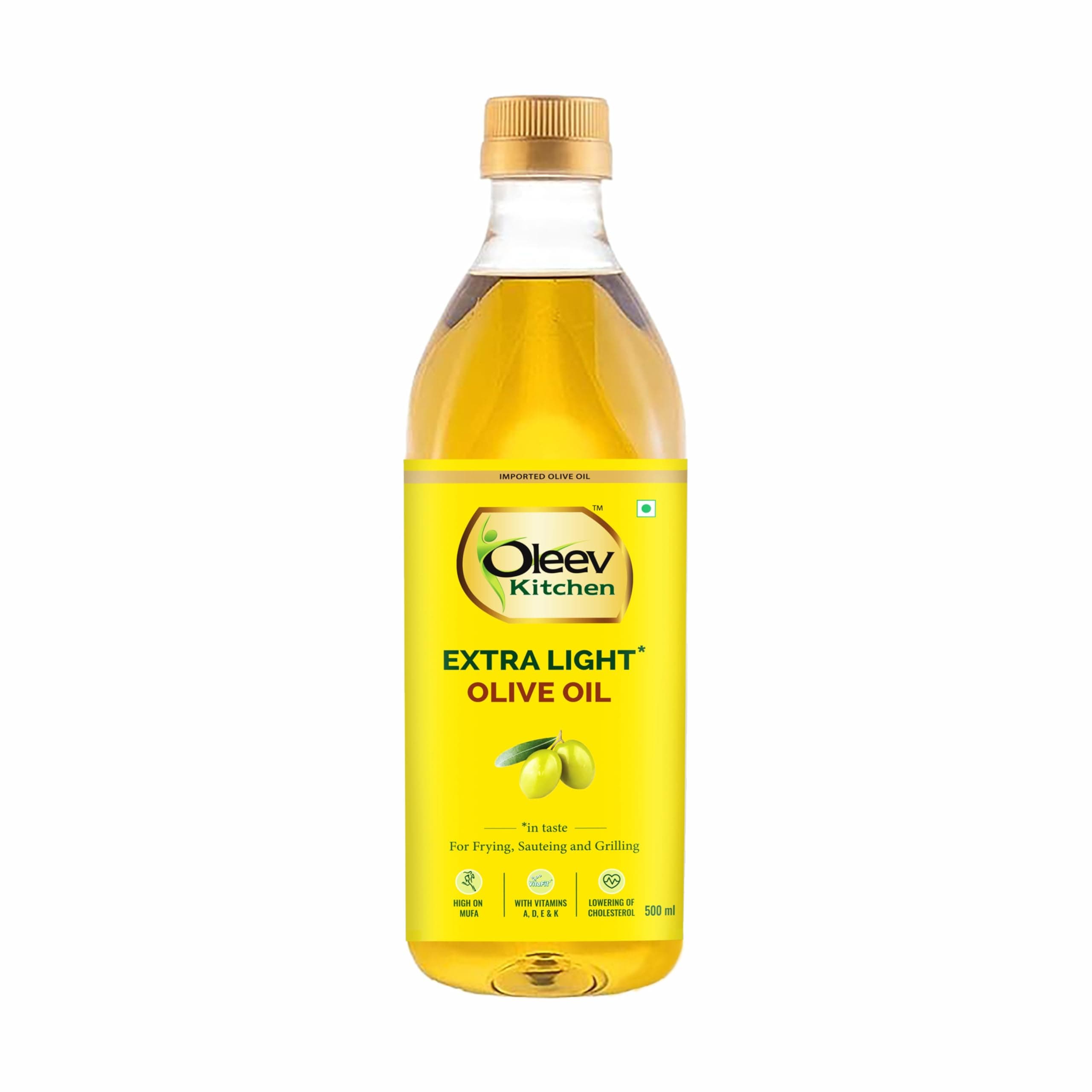Oleev Extra Light Olive Oil, 500 ml PET Bottle