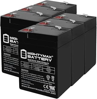 ML4-6 - 6V 4.5AH General 00648 Sealed Non-Spillable Emergency Light Battery WKA6-5F - 6 Pack