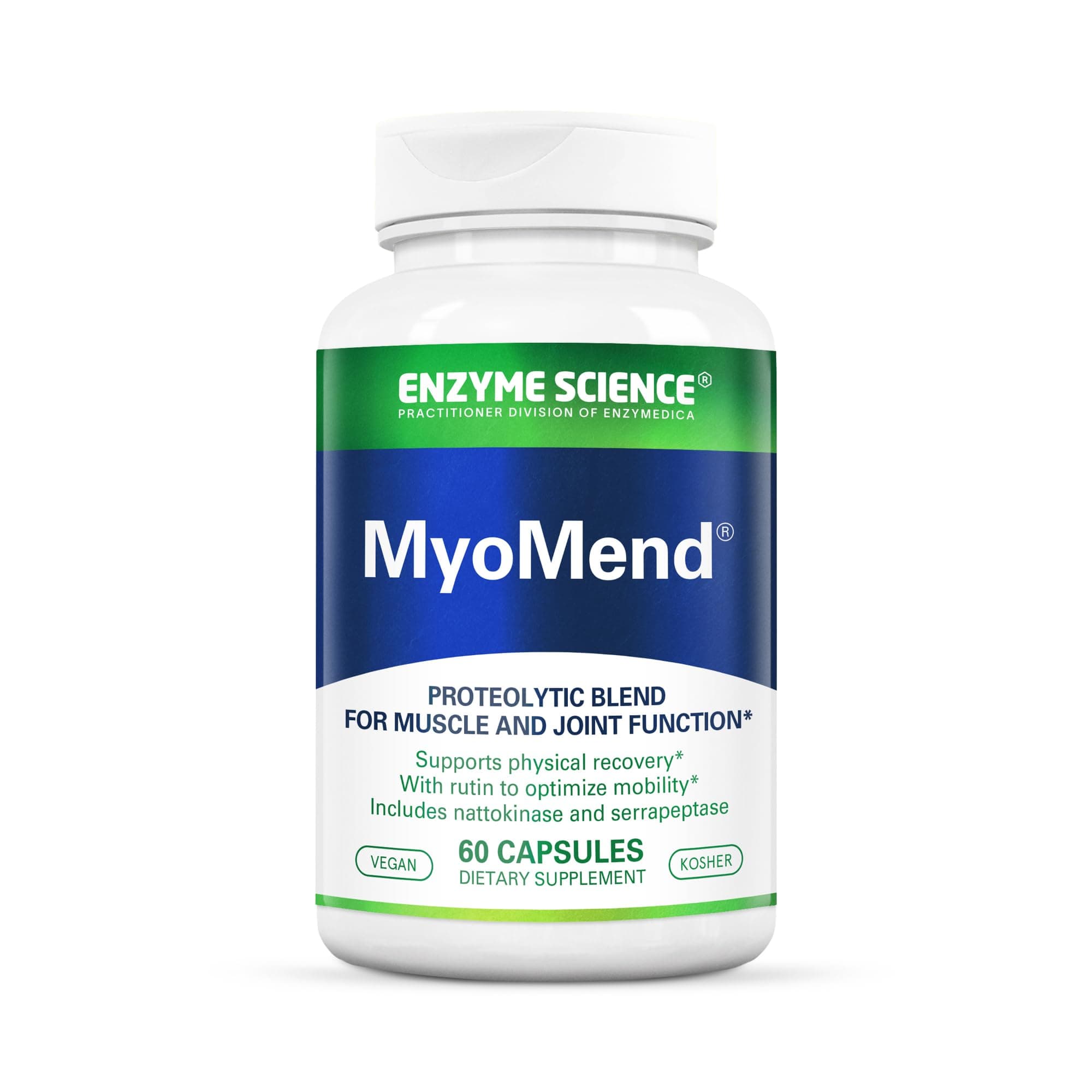 - Enzyme Science Myomend, 60 Capsules – Muscle & Joint Support – Formulated with Bromelain and Rutin – Enzyme Health Supplement – Vegan and Kosher