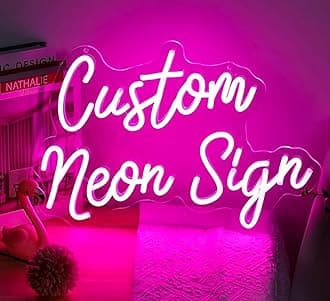 Custom Neon Signs, Customizable Dimmable LED for Wall Decor, Personalized Neon Sign for Wedding Birthday Party Gift Party Bar Game Room Home Business Shop Name Logo LED Neon Lights