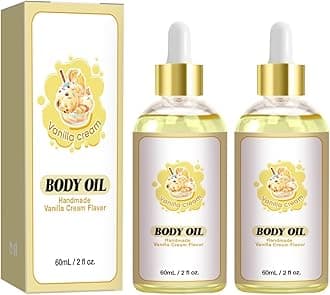 2PCS Body Juice Oil Vanilla Body Oil Vanilla Cake Body Oil Moisturizer Dry Skin Handcrafted Fragrance Moisturizing Oil for Women