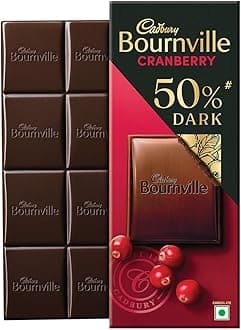 Bournville Cranberry 50% Dark Chocolate Bar, 78 Gm
