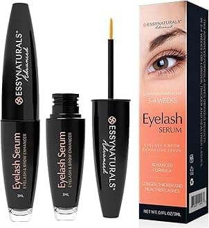 Essynaturals Eyelash Growth Serum, Premium Eyelash Serum, Lash Serum For Eyelash Growth, Eyelash Serum To Grow Lash, Irritation Free Lash Growth Serum