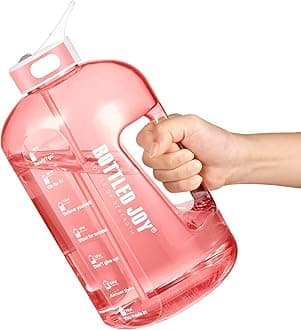 JIMACRO Water Bottle, 2.5 Litre Water Bottle with Straw and Handle BPA-Free, Daily Water Intake Bottle with Time Markings Tracker to Remind the Drinking Time, Ideal for Gym Office Hydration