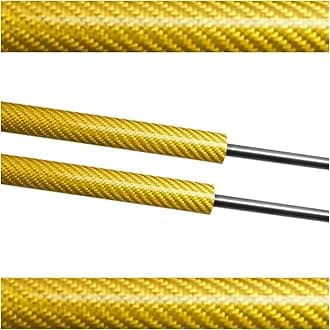 Hood Struts Compatible With Toyota Innova Zenix 3rd AG10 2023 2024 2025 Bonnet Modify Gas Spring Lift Support Shock Absorber Damper Prop Rod(Yellow carbon fiber)
