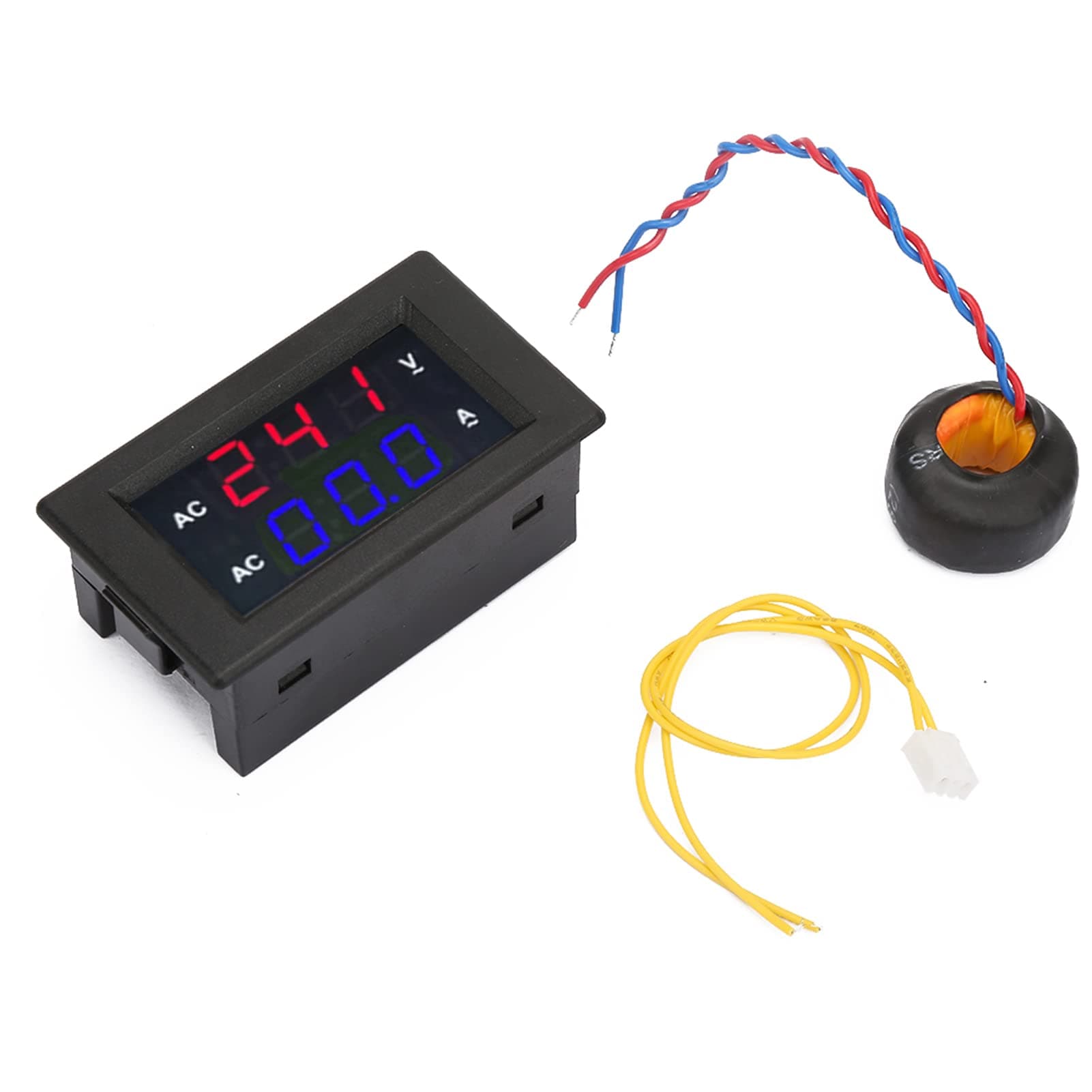 Ampere Meter, High Precision Professional AC Ampere Meter, for Home with a Transformer Easy to Install Industry(Red Blue)