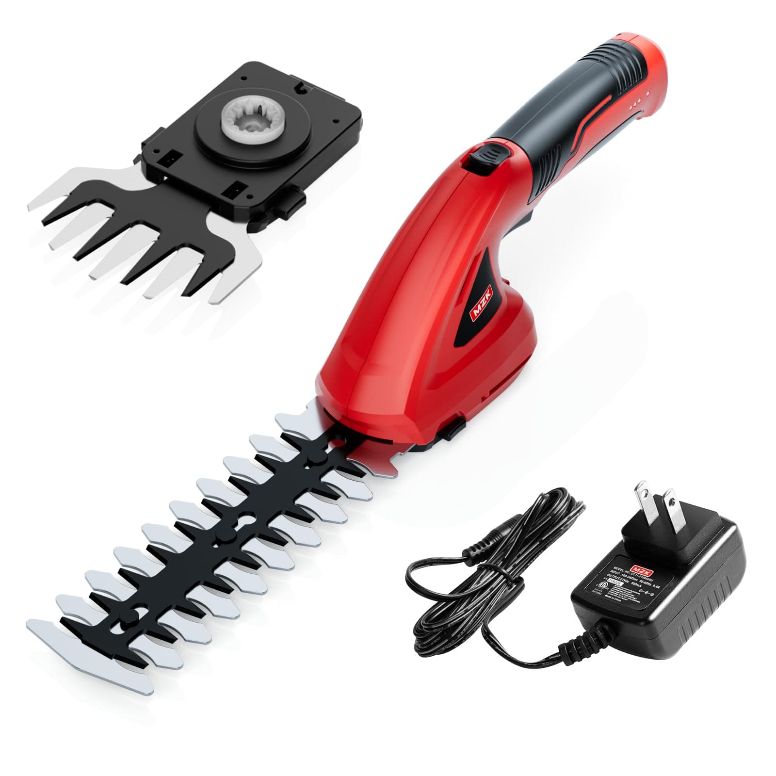 MZK Cordless Grass Shear & Shrubbery Trimmer, Edge Trimmer, 2 in 1 Handheld Grass Clippers