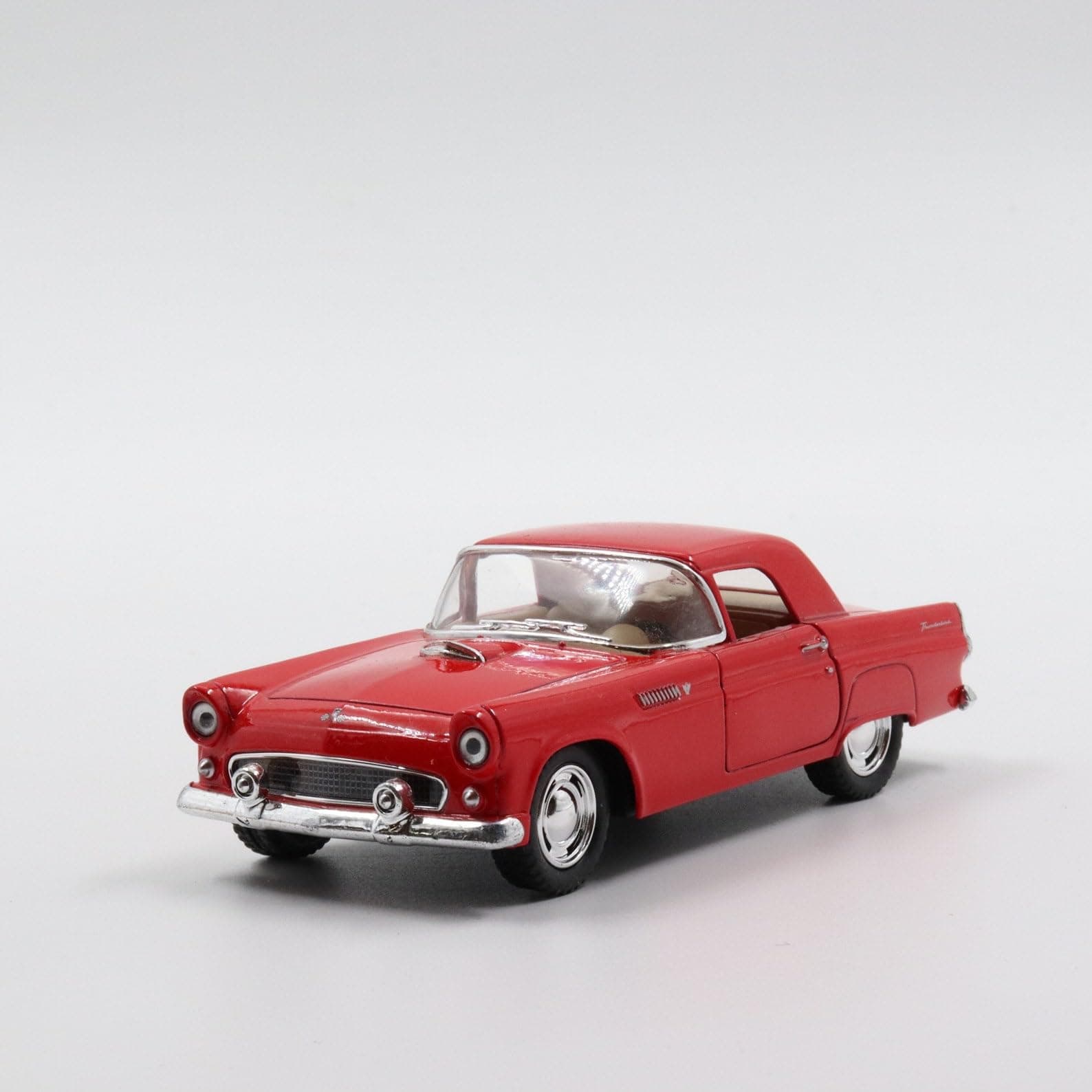 1955 Ford Thunderbird Hard Top 5" 1:36 Scale Metal Model Toy Classic Car (Red)