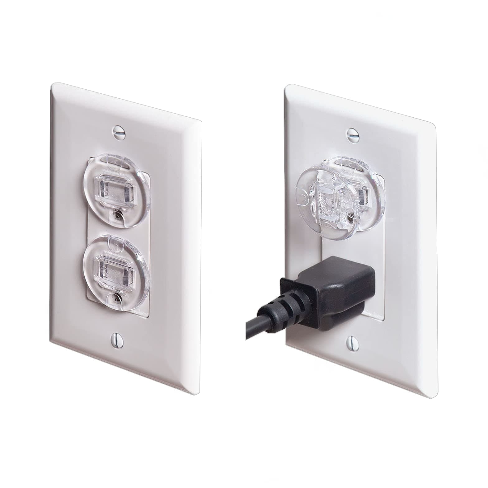 Iba Innovations Stacking Outlet Plug Covers (21 Pack) - Nestable Clear Baby Child Proof Electrical Safety Protector