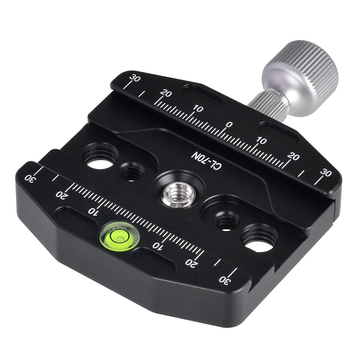 CL-70N 70mm Quick Release Clamp for Tripod Head Compatible with Arca Style Plate, Camera Bars, Multi-Purpose Rails