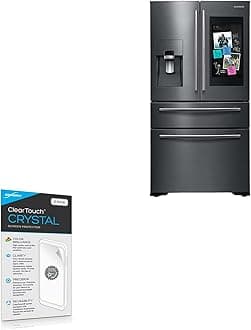 BoxWaveScreen Protector Compatible with Samsung Family Hub Refrigerator Without Speaker - ClearTouch Crystal (2-Pack), HD Film Skin - Shields from Scratches