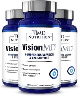 1MD Nutrition VisionMD Eye Vitamin CARMIS - with Lutein & Zeaxanthin | Supports Vision Health, Everyday Eye Strain, & Occasional Dry Eye | 90 Softgels (3-Pack)